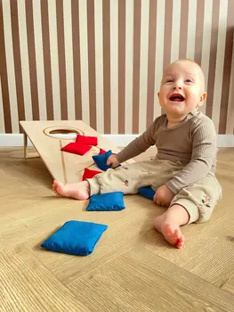 MAMOI® Cornhole PartyJeux d'extérieur Indoor, Jeu de plage | Jeu de lancer pour enfants et adultes Y compris les sacs de trous de sac.