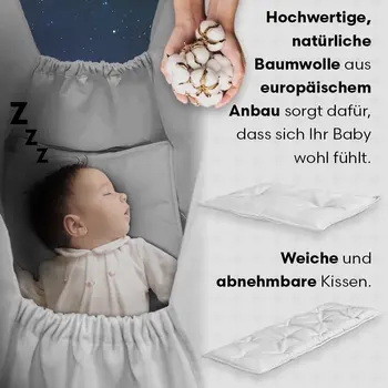 MAMOI® Hammock, baby hammock, baby cradle, baby cradle, baby cradle, baby cradle, cradle for a baby, cradle, cradle for a baby, hammock, Made in EU