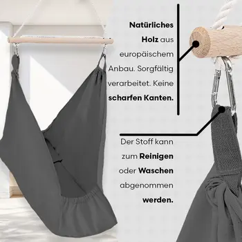 MAMOI® Hammock, Baby Hängematte, Federwiege Baby, Federwiege, Baby Federwiege, Hängewiege Baby, Federwippe, Federwiege für ein Baby, Wiege, Hängewiege für ein Baby, Hängematte, Made in EU