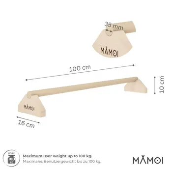 MAMOI 100 cm poutre d'équilibre, pierres d'équilibre, balance beam, poutre d'équilibre, pierres d'équilibre pour enfants et adultes.
