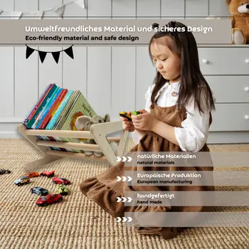 MAMOI® Children's bookcase and cabinet, Small wall bookcase, Bookshelves and children's room furniture, Montessori bookcases for children