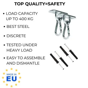 MAMOI® Ceiling hook, Heavy duty bracket, Attachment and hanging accessories for baby swing, swing chair and hammock, Ceiling mount and punch bag hooks
