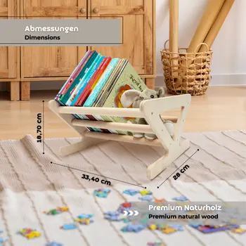 MAMOI® Children's bookcase and cabinet, Small wall bookcase, Bookshelves and children's room furniture, Montessori bookcases for children