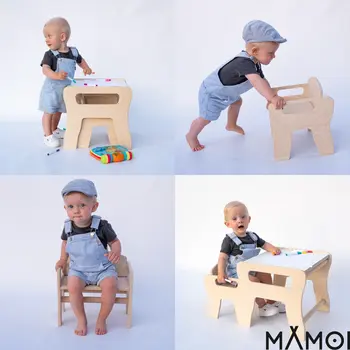 MAMOI® Stylish children's room furniture: children's table with chairs - desk seating group table chair set children - children's chair.