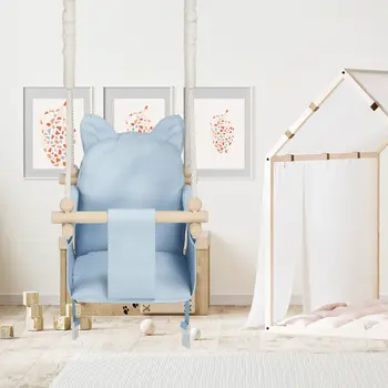 MAMOI® Babyschaukel, Baby schaukel Indoor Outdoor, Kinderschaukel aus Holz, Holzschaukel für Kinder, Schaukeln für türrahmen, Swing, Kleinkinderschaukel ab 1 jahr für Kinderzimmer