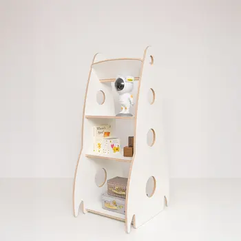 MAMOI® Étagère à livres pour enfants en forme de fusée, bibliothèque Montessori en bois, meuble de rangement pour livres et jouets, mobilier écologique pour chambre d’enfant, 100 % ECO, Fabriqué dans l’UE