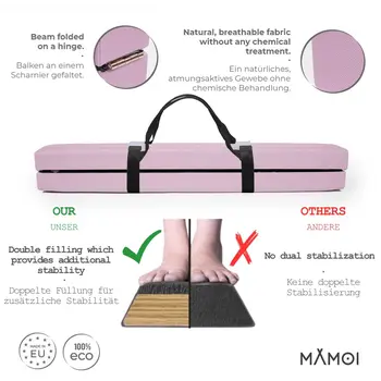 MAMOI® Schwebebalken für zuhause, Balancierbalken für kinder, Balken turnen klappbar, Turngeräte indoor, Balancieren und Turnbalken, Gymnastic bar