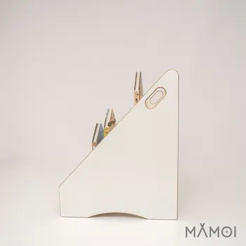 MAMOI® Bibliothèque pour enfants en bois, étagère pour livres d'enfants, support de livres, étagère murale pour chambre d'enfants, étagère, Book Shelf, étagère pour enfants