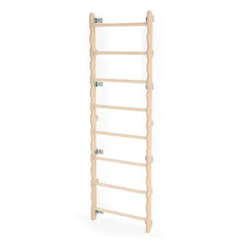 MAMOI® Indoor climbing frame, wall bars for children’s room, gymnastic rings for kids to climb, climbing wall and play equipment made of plywood, gym equipment with pull-up bar for indoor use, sports equipment from 3 years old.