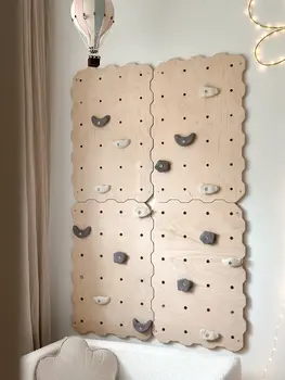 MAMOI® Kletterwand für kinderzimmer, Klettergerüst und spielgeräte indoor, Klettern mit Klettergriffe für kinder, Klettersteine, Kletterturm mit Griffe, Klettergriffe, Montagesatz