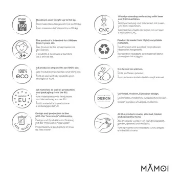 MAMOI® Mur escalade pour enfant, Module d'escalade interieur pour bebe, Mur descalade avec prises escalade et sans prise, Planche escalade à partir de 3 ans