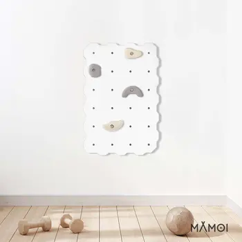 MAMOI® Mur escalade pour enfant, Module d'escalade interieur pour bebe, Mur descalade avec prises escalade et sans prise, Planche escalade à partir de 3 ans