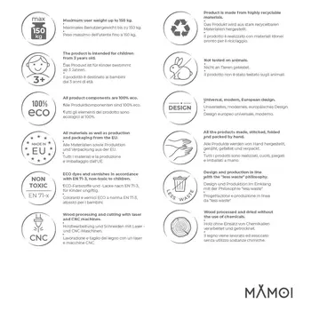MAMOI® Kletterwand für kinderzimmer, Klettergerüst und spielgeräte indoor, Klettern mit Klettergriffe für kinder, Klettersteine, Kletterturm mit Griffe, Klettergriffe, Montagesatz