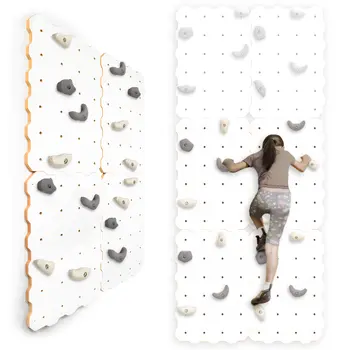 MAMOI® Kletterwand für kinderzimmer, Klettergerüst und spielgeräte indoor, Klettern mit Klettergriffe für kinder, Klettersteine, Kletterturm mit Griffe, Turngeräte, Montessori