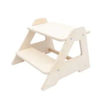 MAMOI® Le Tabouret pour Enfants à Deux Niveaux en Bois Nature | Le marchepied Moderne pour Enfants | Le Tabouret pour Enfants sûr et Universel, 2 Niveaux | 100% ECO | Fabriqué en UE