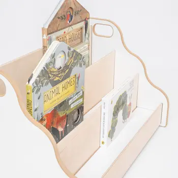 MAMOI® Personalisierte bücherregal mit namen für kinder, Bücherkiste für kinderzimmer, Book shelf, Buchregal, Wandregal kinderregal, Kinderbücherregal aus holz, Kindermöbel für kind montessori