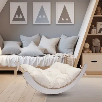 MAMOI® Climbing Frame Climbing Triangle Indoor 4 in 1 SET. Montessori climbing arch with cushions, indoor playground 1-3 years and slide for children.