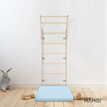 MAMOI® Baby gymnastics and play mat blue, Floor matt for baby gym, Activity soft playmats for toddlers and kids, Toddler playmat, Play mats from birth -6 months