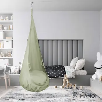MAMOI® Cocon hamac pour enfant, Fauteuil suspendu pour bebe, Balançoire de coton, Balancoire sensorielle interieur, Jeu sensoriel autisme