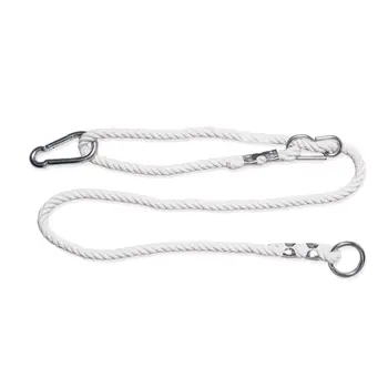 MAMOI® Adjustable swing rope 85-140 cm | 1 x swing rope extension with metal swing snap hook | Natural cotton rope with clip hook | 100% ECO | Made in EU