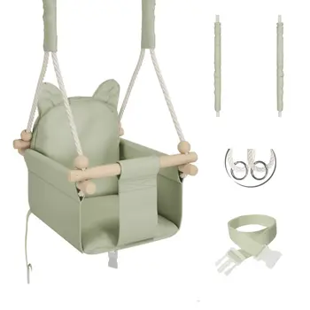 MAMOI® Babyschaukel, Baby schaukel Indoor Outdoor, Kinderschaukel aus Holz, Holzschaukel für Kinder, Schaukeln für türrahmen, Swing, Kleinkinderschaukel ab 1 jahr für Kinderzimmer