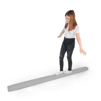 MAMOI® Poutre de gymnastique pliable en similicuir 200 cm, poutre antidérapante pour enfants et adultes, surface douce, pour usage à domicile, design pliable, capacité 180 kg