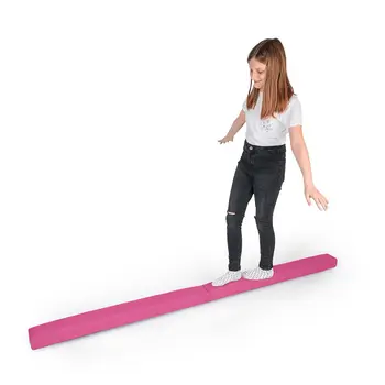 MAMOI® Foldable Gymnastics Beam with Synthetic Leather 200 cm, Non-Slip Training Beam for Kids and Adults, Soft Surface, For Home Use, Folding Design, 180 kg Weight Capacity
