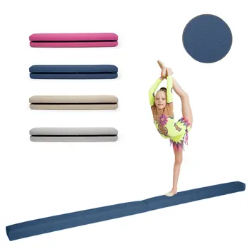 MAMOI® Gymnastikbalancebalken, klappbar, Kunstleder, 200 cm, rutschfest, weiche Oberfläche, für Kinder & Erwachsene, Heimtraining, bis 180 kg Belastbarkeit