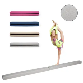 MAMOI® Gymnastikbalancebalken, klappbar, Kunstleder, 200 cm, rutschfest, weiche Oberfläche, für Kinder & Erwachsene, Heimtraining, bis 180 kg Belastbarkeit