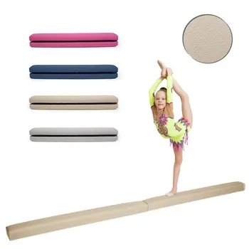 MAMOI® Gymnastikbalancebalken, klappbar, Kunstleder, 200 cm, rutschfest, weiche Oberfläche, für Kinder & Erwachsene, Heimtraining, bis 180 kg Belastbarkeit