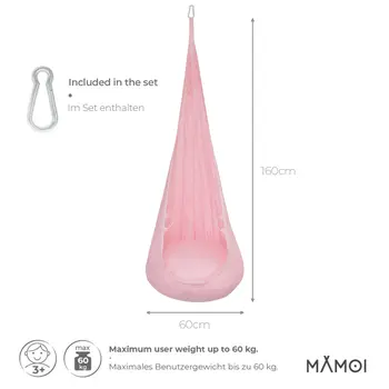 MAMOI® Cocon hamac pour enfant, Fauteuil suspendu pour bebe, Balançoire thérapeutique de coton, Balancoire sensorielle interieur, Jeu sensoriel autisme