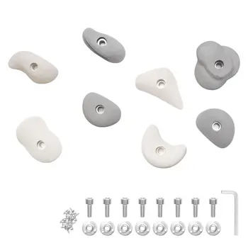 MAMOI® Uchwyty do wspinaczki | Zestaw uchwytów do wspinaczki | Kamienie do wspinaczki na ścianę | Uchwyty do wspinaczki dla dzieci | Uchwyty do ścianki boulderowej | Zestaw obejmujący materiały montażowe