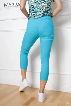 Turquoise fisherman pants