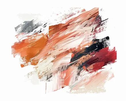 Brush Strokes Abstract 5"x7" Art Print