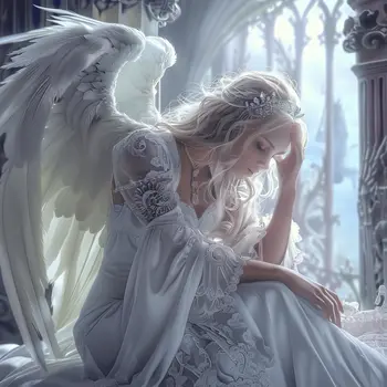 The Dissapointed Angel 8”x8” Art Print