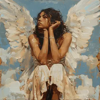 Angelic Ascension 8”x8” Art Print