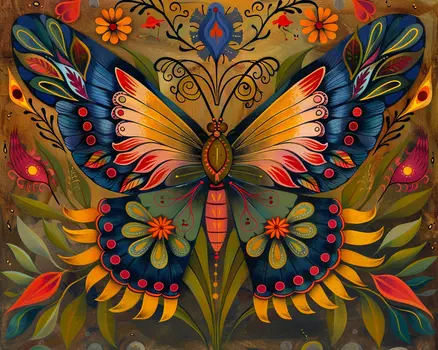 Boho Style Butterfly 8”x10” Art Print