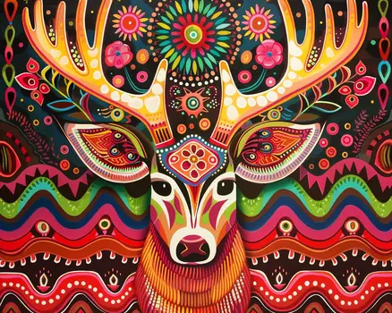 Boho Style Deer 8”x10” Art Print