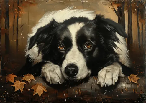 The Waiting Border Collie 5"x7" Art Print