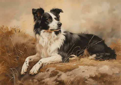Border Collie 5"x7" Art Print