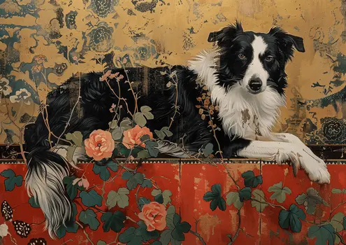 A Moment of Reflection: Border Collie 5"x7" Art Print