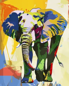 Majestic Elephant Collage 8"x10" Art Print