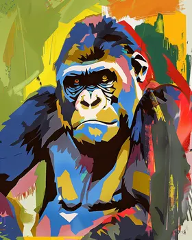 Mighty Gorilla Collage 8"x10" Art Print