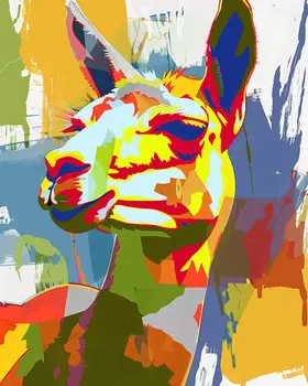 Fuzzy Llama Collage 8"x10" Art Print