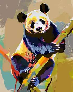 Cuddly Panda Collage 8"x10" Art Print