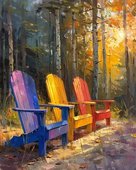 Adirondack Chairs 8”x10” Art Print