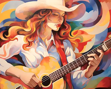 Cowgirl Country Music Art Print