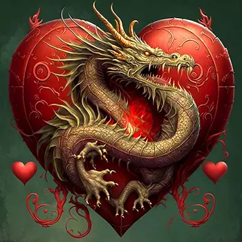 Dragon Heart 8”x8” Art Print