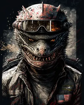 Biker Dragon 8”x10” Art Print