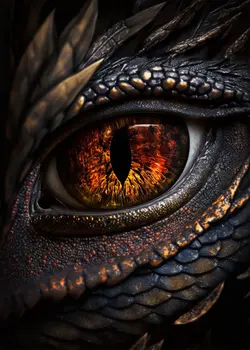 The Right Dragon Eye 8”x8” Art Print